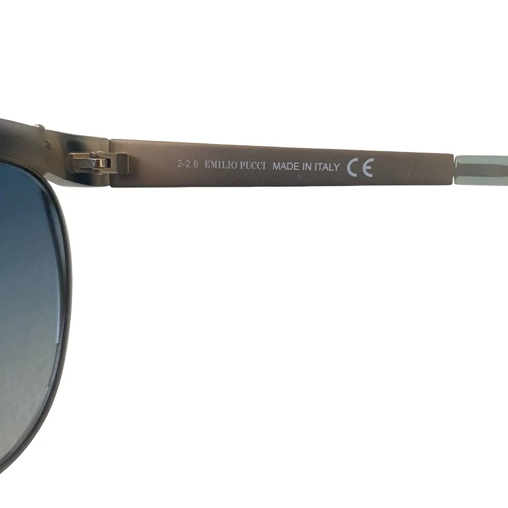 Emilio Pucci EP 111 Cat Eye Sunglasses Brown Grey Blue Gradient‎ Made in Italy